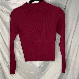 Women's Ribbed Red Sweater